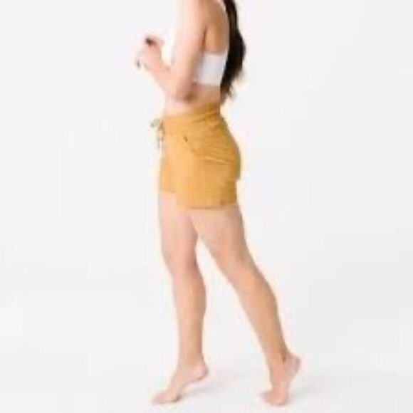 Zyia Active Stretch Sporty Outdoor canyon Shorts Mustard Yellow Size XXXL - Picture 13 of 14